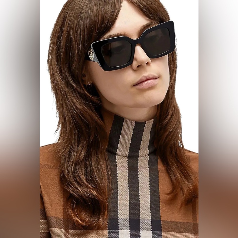 💯 - New Authentic Burberry Dark Grey Cat Eye Ladies Sunglasses 0BE4344